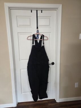 Old Navy Black Denim Overalls Jumpsuit